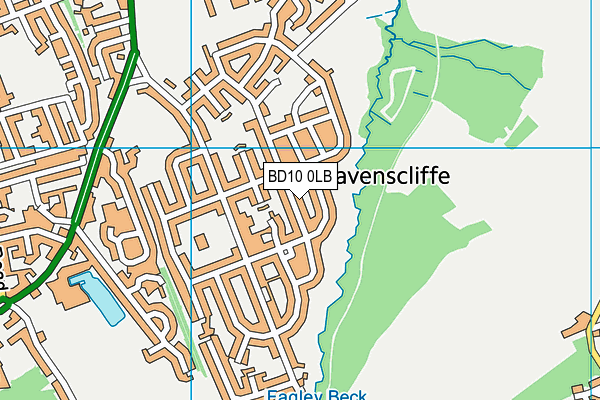 BD10 0LB map - OS VectorMap District (Ordnance Survey)