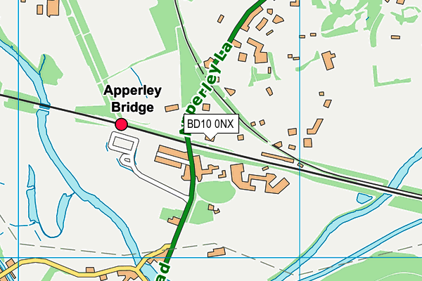 BD10 0NX map - OS VectorMap District (Ordnance Survey)