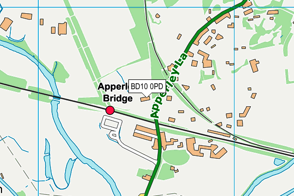 BD10 0PD map - OS VectorMap District (Ordnance Survey)