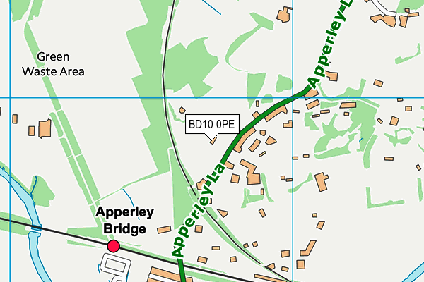 BD10 0PE map - OS VectorMap District (Ordnance Survey)