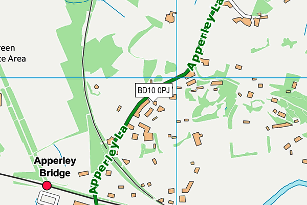 BD10 0PJ map - OS VectorMap District (Ordnance Survey)