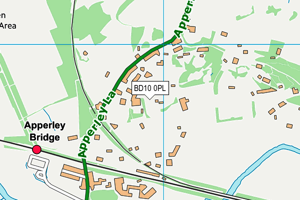 BD10 0PL map - OS VectorMap District (Ordnance Survey)