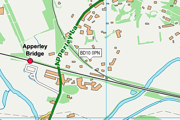 BD10 0PN map - OS VectorMap District (Ordnance Survey)