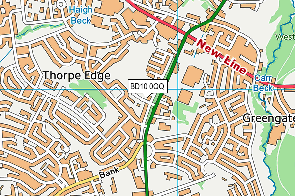 BD10 0QQ map - OS VectorMap District (Ordnance Survey)