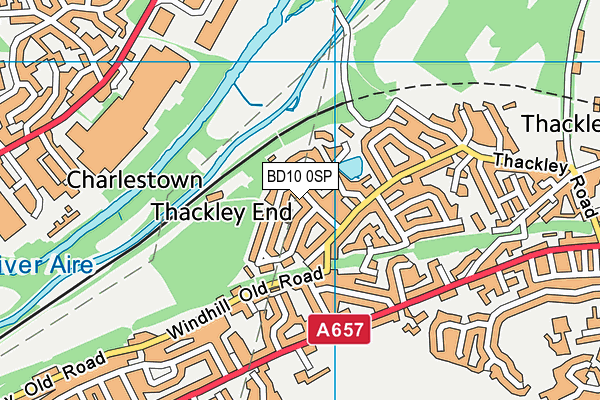 BD10 0SP map - OS VectorMap District (Ordnance Survey)