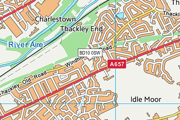 BD10 0SW map - OS VectorMap District (Ordnance Survey)