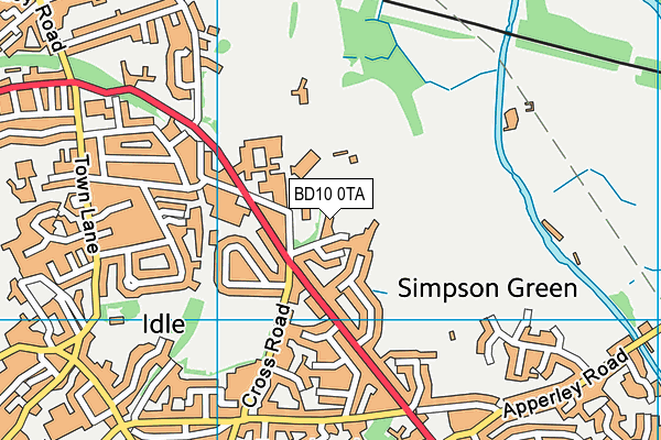 BD10 0TA map - OS VectorMap District (Ordnance Survey)