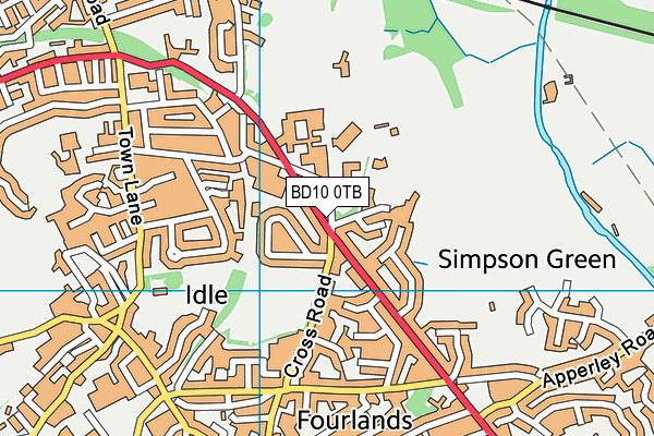 BD10 0TB map - OS VectorMap District (Ordnance Survey)