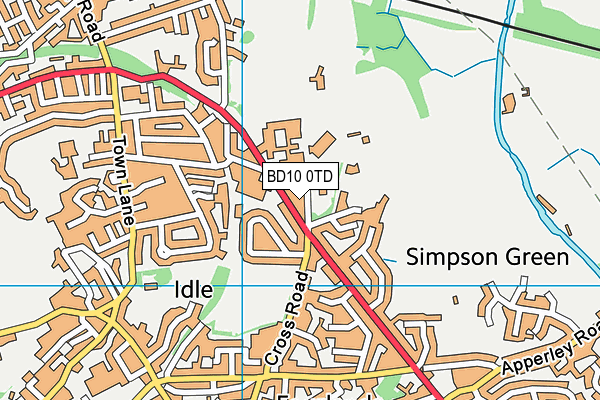 BD10 0TD map - OS VectorMap District (Ordnance Survey)