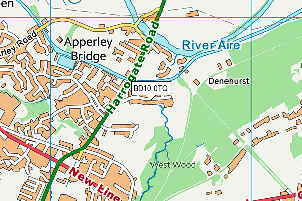 BD10 0TQ map - OS VectorMap District (Ordnance Survey)