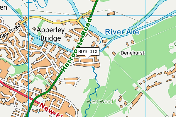 BD10 0TX map - OS VectorMap District (Ordnance Survey)