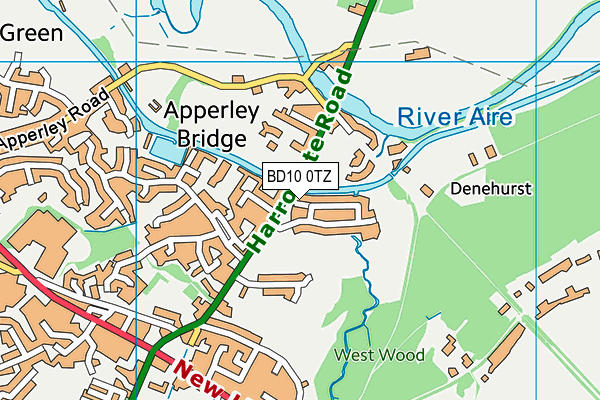 BD10 0TZ map - OS VectorMap District (Ordnance Survey)