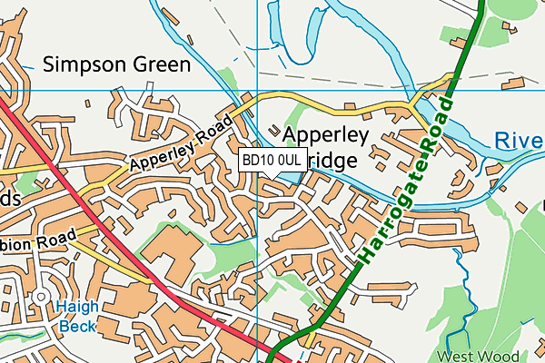 BD10 0UL map - OS VectorMap District (Ordnance Survey)