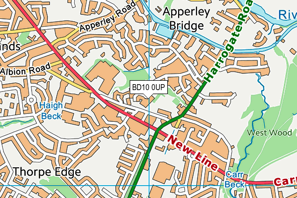 BD10 0UP map - OS VectorMap District (Ordnance Survey)