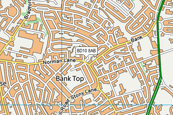 BD10 8AB map - OS VectorMap District (Ordnance Survey)