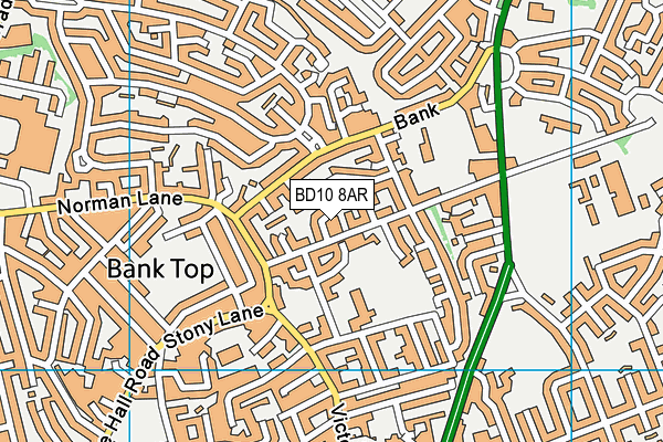 BD10 8AR map - OS VectorMap District (Ordnance Survey)