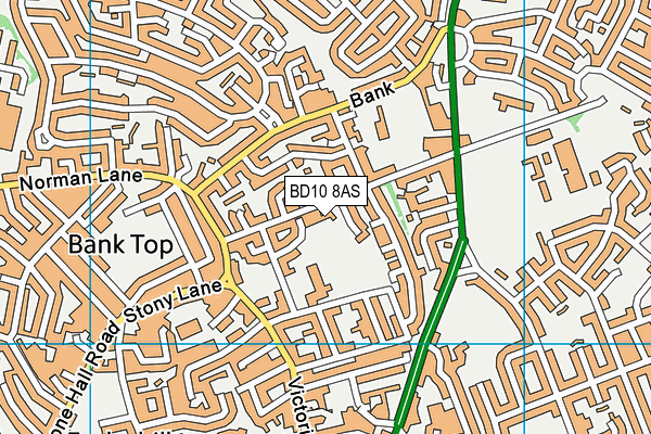 BD10 8AS map - OS VectorMap District (Ordnance Survey)