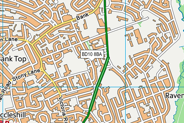BD10 8BA map - OS VectorMap District (Ordnance Survey)