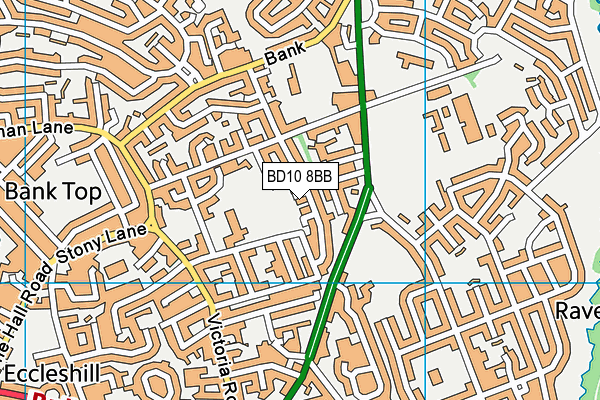 BD10 8BB map - OS VectorMap District (Ordnance Survey)