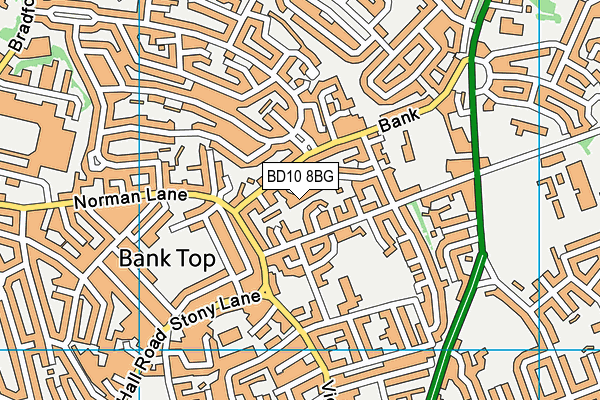 BD10 8BG map - OS VectorMap District (Ordnance Survey)