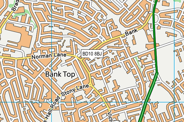 BD10 8BJ map - OS VectorMap District (Ordnance Survey)