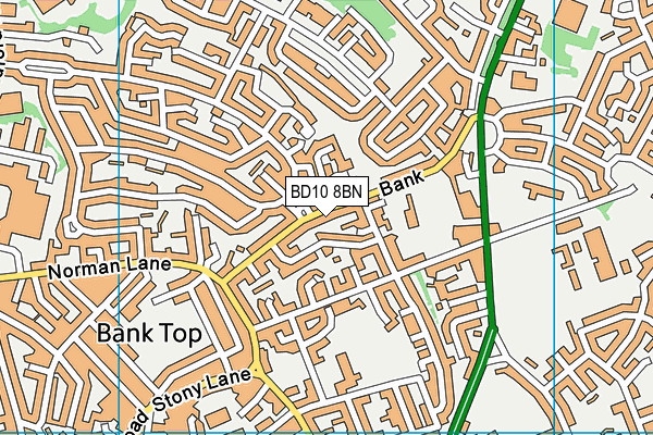 BD10 8BN map - OS VectorMap District (Ordnance Survey)