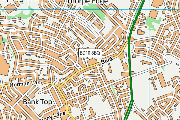 BD10 8BQ map - OS VectorMap District (Ordnance Survey)