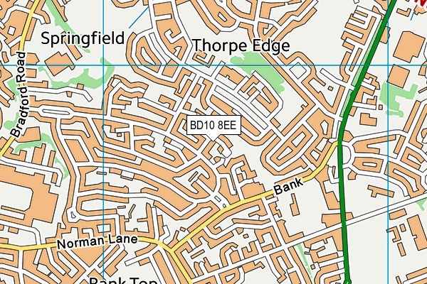 BD10 8EE map - OS VectorMap District (Ordnance Survey)