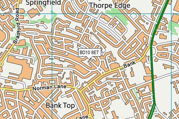 BD10 8ET map - OS VectorMap District (Ordnance Survey)