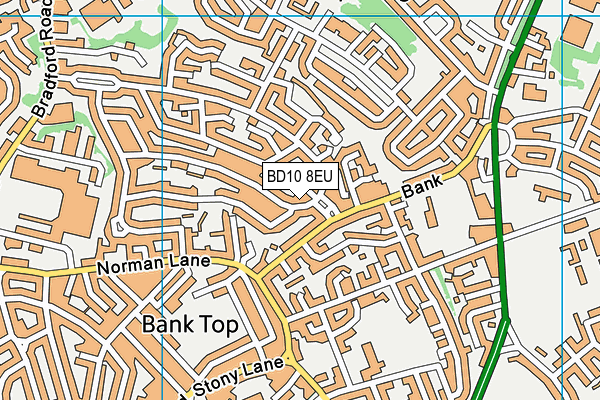 BD10 8EU map - OS VectorMap District (Ordnance Survey)