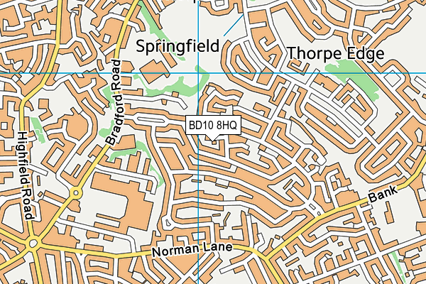 BD10 8HQ map - OS VectorMap District (Ordnance Survey)