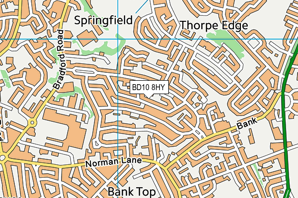 BD10 8HY map - OS VectorMap District (Ordnance Survey)