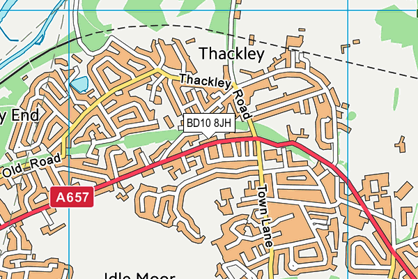 BD10 8JH map - OS VectorMap District (Ordnance Survey)