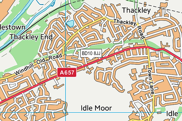 BD10 8JJ map - OS VectorMap District (Ordnance Survey)