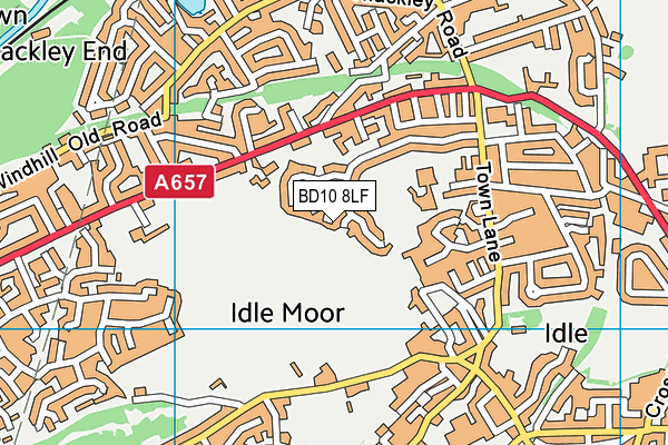 BD10 8LF map - OS VectorMap District (Ordnance Survey)