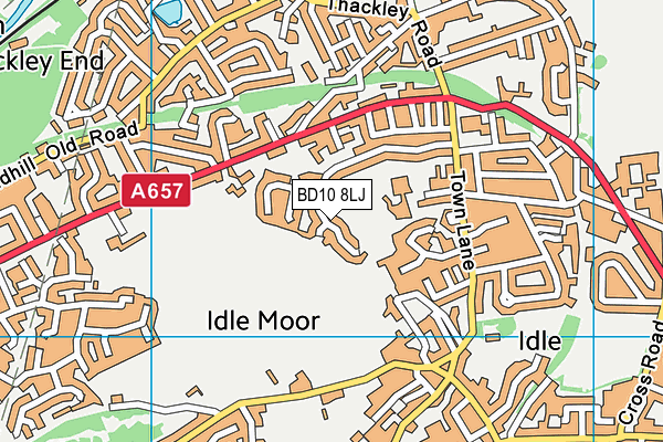 BD10 8LJ map - OS VectorMap District (Ordnance Survey)