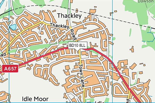 BD10 8LL map - OS VectorMap District (Ordnance Survey)