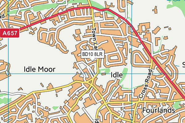 BD10 8LR map - OS VectorMap District (Ordnance Survey)