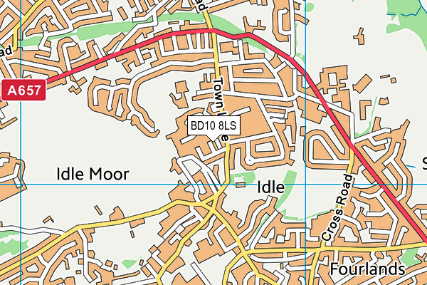 BD10 8LS map - OS VectorMap District (Ordnance Survey)