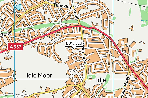 Idle CofE Primary School map (BD10 8LU) - OS VectorMap District (Ordnance Survey)
