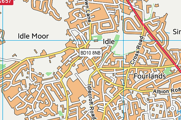 BD10 8NB map - OS VectorMap District (Ordnance Survey)