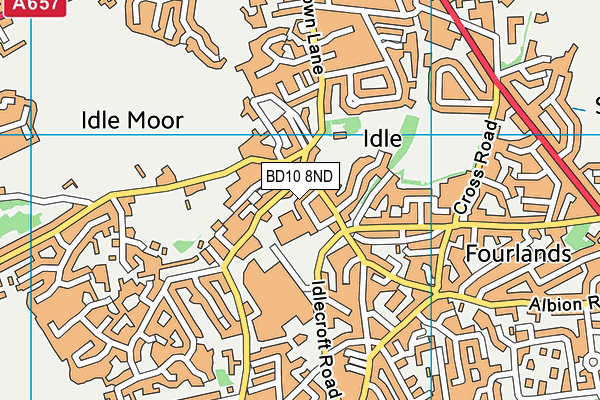 BD10 8ND map - OS VectorMap District (Ordnance Survey)