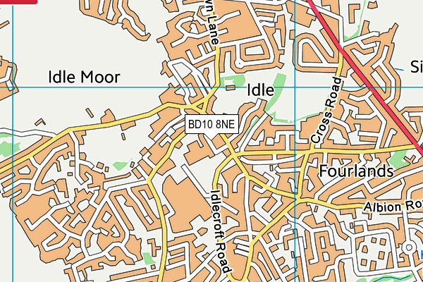 BD10 8NE map - OS VectorMap District (Ordnance Survey)