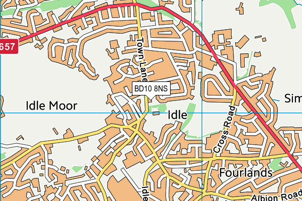 BD10 8NS map - OS VectorMap District (Ordnance Survey)