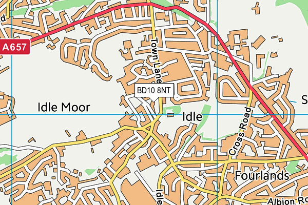 BD10 8NT map - OS VectorMap District (Ordnance Survey)