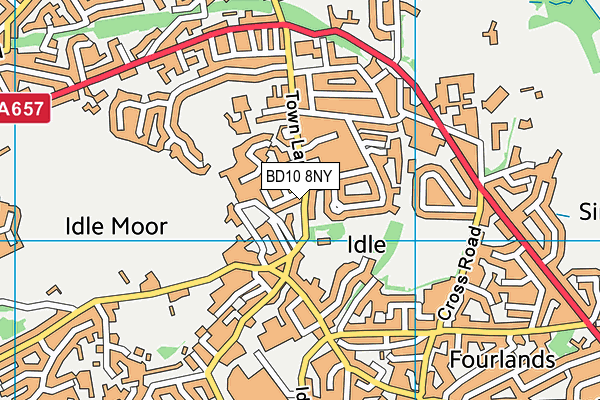 BD10 8NY map - OS VectorMap District (Ordnance Survey)