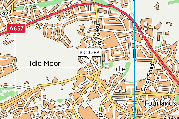 BD10 8PP map - OS VectorMap District (Ordnance Survey)