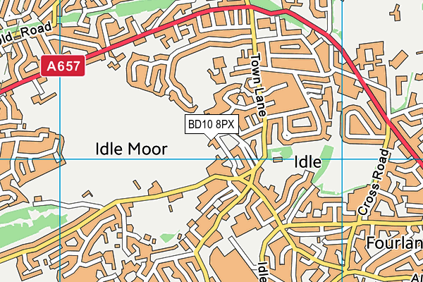 BD10 8PX map - OS VectorMap District (Ordnance Survey)