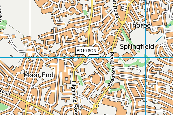 Blakehill Primary School map (BD10 8QN) - OS VectorMap District (Ordnance Survey)