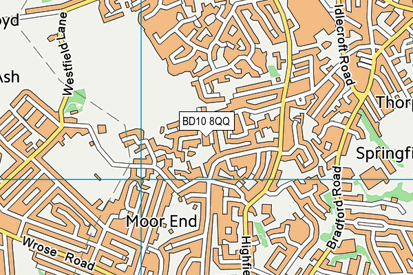 BD10 8QQ map - OS VectorMap District (Ordnance Survey)